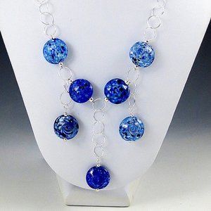 Lampwork and Sterling Silver Necklace